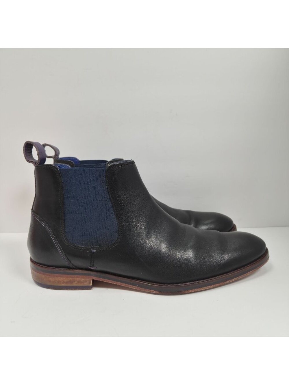 Ted Baker London Camroon2 Men's Black Leather Chelsea Boots US Size 9.5